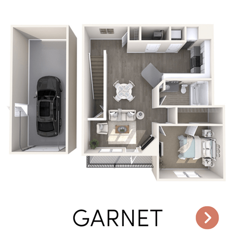 a floor plan of a 1 bedroom apartment